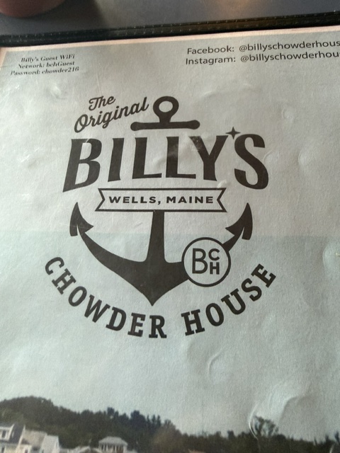 Billy's Chowder House, Wells ME